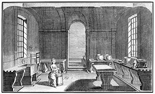 Butter Churning Na Milkmaid Works Her Churn Copper Engraving French Mid-18Th Century Poster Print by (18 x 24)