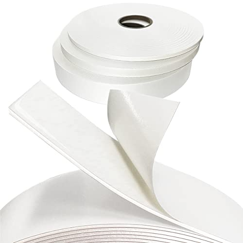KLEBESHOP24 doppelseitiges Schaumklebeband 12 mm x 66 m | Starkes Montageband für den Innenbereich, 1 mm Dicke, für Holz, Metall, Kunststoff etc.