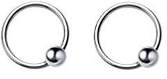 IMINI Kleine Kreolen, Tragus-Knorpel-Nasenringe, Septum-Piercing, Huggie-Hoops, 20 g, Sterlingsilber, 8 mm, 10 mm, Weißgold