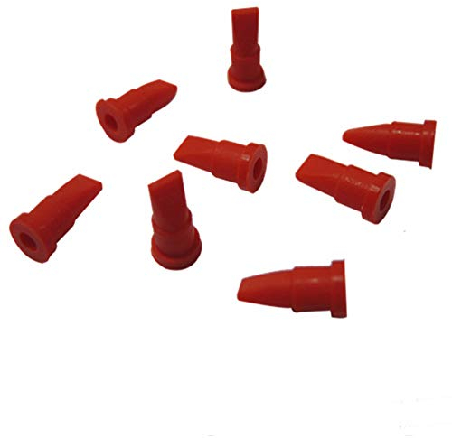 UP100 10 Pieces Red/Black Silicone Duckbill Valve One-Way Check Valve 5 x 2.2 x 10 MM for Liquid and Gas Backflow Prevent (Red)