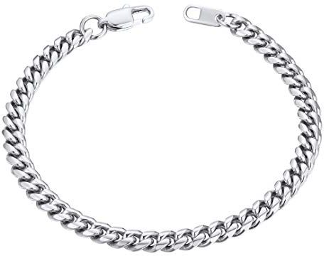 ChainsHouse Edelstahl Panzer Armband 6MM Breit Herren Armskette 19cm lang Armskette mit Geschenkebox für Damen und Herren