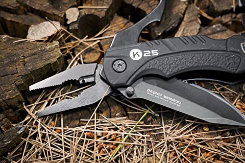 TS Couteau | K25 Canif Couteau pliant de poche multifonction à usage multiple pour hommes et femmes | Lame en acier inoxydable de 8 cm | Couteau de survie, randonnée, camping, plein air