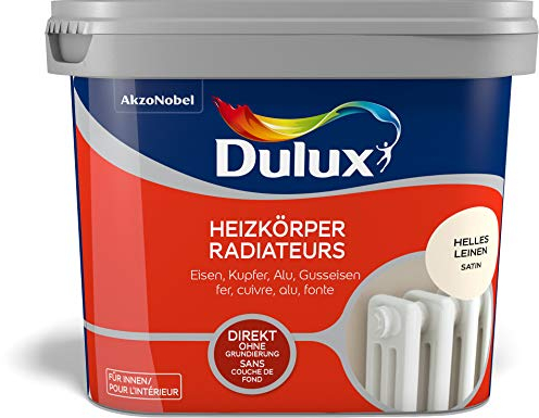 Dulux HEIZKOERPERFARBE SAT HELL-LEIN. 750ML, 5280706, Helles Leinen, 0.75 Liter
