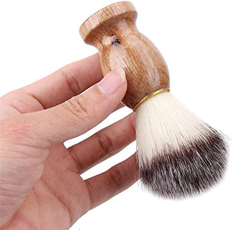 U/K PULABO - Brocha de afeitar de pelo de tejón para hombres, de calidad superior, para barbas, barbas, barbas, barbas, afeitadoras