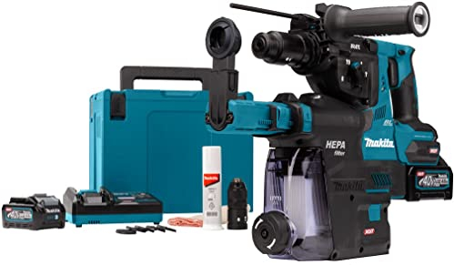 makita HR004GM202 Akku-Kombihammer SDS-PLUS 40V max. / 4,0 Ah, 2 Akkus + Ladegerät im MAKPAC inkl. Staubabsaugung DX14