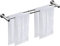 HONPHIER Porte Serviette Rétractable 43-72CM Porte-Serviettes Barre Porte-Serviette Acier Inoxydable Porte-Serviettes Mural Chrome (Double Barre)