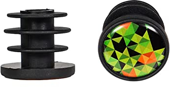 iSpchen 2 Stück Lenkerstopfen Fahrrad Lenkerendkappen Kunststoff Stopfen Lenker Endkappen Fahrradgriffe Stecker Bar End Plugs für Fahrrad MTB Rennrad Mountainbike,Grün