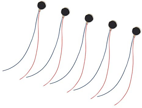 Uadme Mini Vibrationsmotor 3V, 30 Stück 12000RPM Flacher Vibrationsmotor, für Handys Spielzeug Tablets, Flache Münze Taste-Typ, Unterstützt Radiale Drehung/Umfangsdrehung