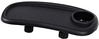 Rimue Kinderwagen-Tablett mit Getränkehalter Kinderwagen-Essenstablett Kinderwagen-Zubehör rutschfestes Snack-Tablett abnehmbares Esstisch-Tablett universelles Kinderwagen-Tablett, Schwarz