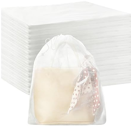Berlune 200 Pcs Dust Bags for Handbags 19.7 x 23.7 inches Non Woven