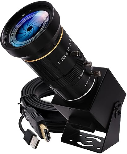 IFWATER HDMI 4K USB Camera for Live Streaming 10X Variable Focus PC Webcam USB HDMI Simultaneous Output Video Conferencing Close up Zoom in and Out Web Camera for Online Teaching Training