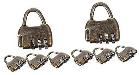 jojofuny 8 Stk antikes chinesisches Schloss Sicherheitskennwortsperre Vorhängeschloss kreative Passwortsperre Chinesisches Kombinationsschloss im alten Stil Schublade Retro-Schloss China