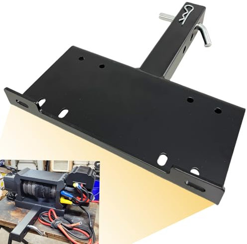 ELELLAGERY Universelle Anhängerkupplungswinde Halterung für Anhängerkupplung mit 5,1 cm Empfängerkupplung, Seilwinde, Halterung, passend für SUV, LKW, Pickup, ATV, UTV