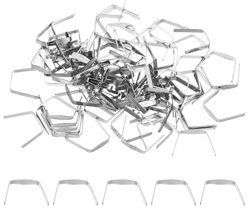 PATIKIL 8x8mm Copper Chandelier Connector Pins, 200Pcs Chandelier Crystal Clips for Fastening Crystals Parts, Chandelier Replacements, Chrome