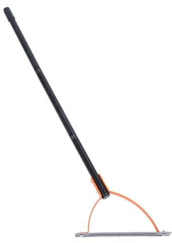 Tagliaerba Manuale, Lama Seghettata a Doppio Bordo, Utensile Manuale per Tagliare L'Erba con Frusta per con Manico in Acciaio Inossidabile, per Cortili, Giardini, Prati,