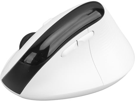 Annadue Ergonomic Mouse, 4000DPI Adjustable 2.4G Wireless Vertical Ergonomic Optical Mouse, Rechargeable Wireless Bluetooth Mouse for Laptop PC Desktop (White)