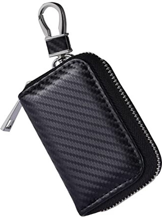 Schlüsselanhänger-Schutz – Ey Fob Protector Pouch – Zarte Schlüsselanhänger Reißverschluss Ledertasche | Schlüsselanhänger-Taschen RFID-Tasche Faraday-Tasche Anti-Diebstahl RFID-blockierender Emff