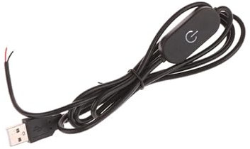 Cavo dimmer touch 2A 5V U da 1.5MU 2.0A a 2 fili uscita Controller dimmer 5-100% for lampada da tavolo Dimmer touch LED(Black)