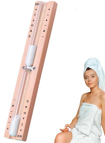 Minuteur pour sauna rotatif en bois de 30 minutes - Résistante à la chaleur - Avec contrôle précis - Pour salle de douche, café, café