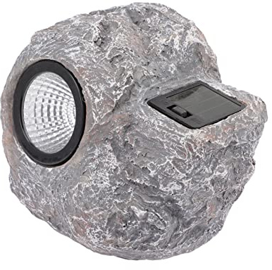FONDOTIN Luz De Piedra Solar Farola De Resina Lámpara Led Para Jardín y Patio Luz Solar Para Exterior Luces Solares Jardín