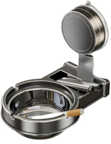 Wandaschenbecher Für Saugnapf, Edelstahl Edelstahl Kippwand Aschenbecher, Sicherheits Aschenbecher Für Catering Und Heimwind Aschenbecher Und Steh Aschenbecher