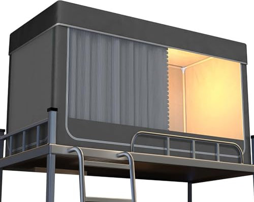 Tenda privacy per letto a castello con riduzione della luce e protezione dalle zanzare per il comfort del dormitorio