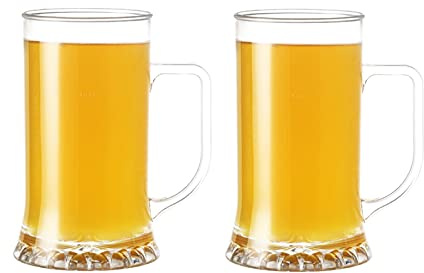 beer glasses, Personalised Pint Glass,Beer Cup Glass Beer Stein,Traditional Beer Mug Set Beer Mugs with Handles Freezable Beer Glasses