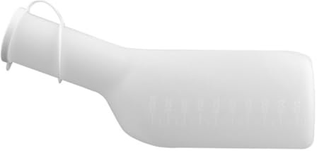 DECOMELODY Large Capacity Urinal Pot Sturdy Chamber Pot Portable Thickened Plastic Material 1000Ml White Urinal Bottle for Bedridden Patients and Elderly Use at Home Or Hospital