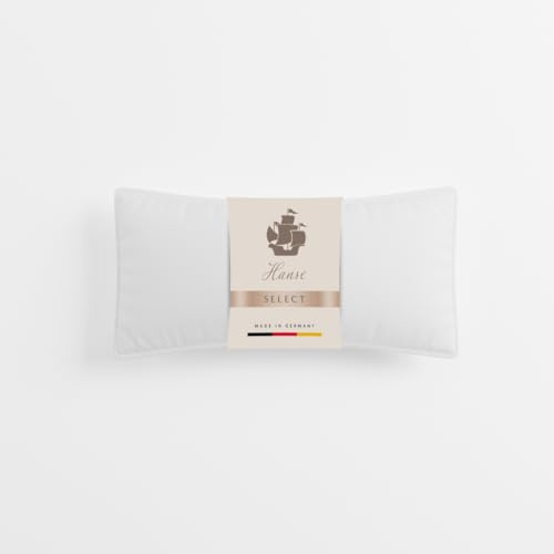 Hanse Select 3-Kammer Kissen 40x80 cm Luxuskissen für weichen Schlafkomfort | Luxushotel Kopfkissen mit kombinierter Füllung aus Federn & Faserbällchen, waschbar bis 60°C, Made in Germany