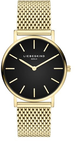 Liebeskind Berlin Damenuhr – Runde Quarzuhr 34 mm – Mesharmband – 5 ATM wasserdicht – Modern & elegant erhältlich