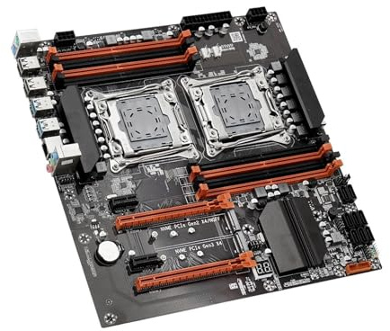 Placa Base for Juegos X99 con CPU Dual, Xeon E5 2680 V4 y DDR4 de 64 GB (4 x 16 GB), LGA2011-3 M.2 NVME for Servidor.(Motherboards)