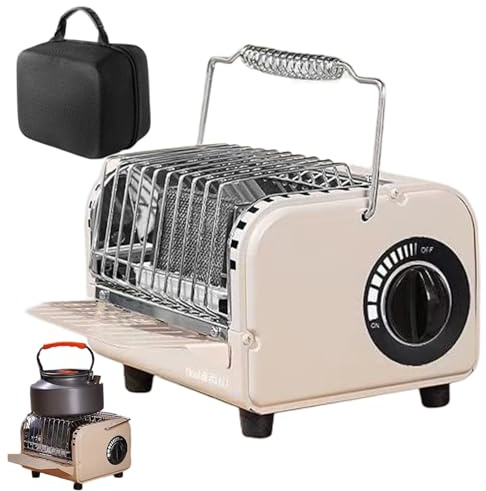 Portable Propane Heater 2 in 1 1200W Adjustable Camping Heater with Handle and Storage Bag for Outdoor Camping Fishing Hiking Hunting Emergency Heating for Tents and Travel