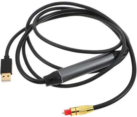 LALADEFIEE Cavo Audio Ottico Digitale USB Nero in Plastico Trasferimento Digitale Portatile per Tv e Computer