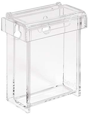 Visitenkartenhalter im Hochformat für Aussen mit Deckel, wetterfest aus Acrylglas/Visitenkartenbox/Visitenkartenständer/Outdoor/Transparent / - Zeigis®