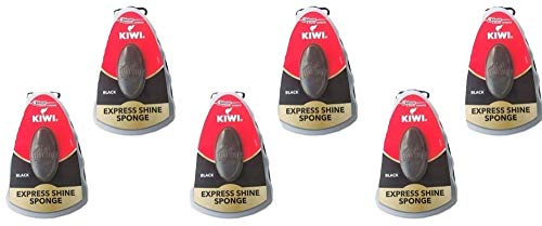 Kiwi Express, spugna lucidante per scarpe, nera, 5,9 ml (confezione da 6), Nero , 0.2 fl oz