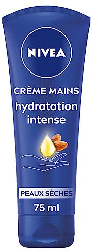NIVEA Crème mains nourrissante peaux très sèches (1 x 75 ml), soin hydratant à l'huile d'amande douce, crème mains hydratante efficace 24 h