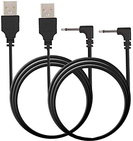 Smays Charging Cable for Lush 2 3 Hush and Edge - USB Charger Cord Black (2-Pack)