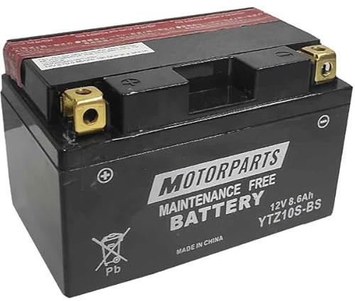 Batterie Motor Parts Minarelli YTZ10S-BS 12 V 8,6 Ah kompatibel mit Yamaha T-MAX 4B5 ABS 500 4T 08 > 11 wartungsfrei komplett spezifisch Motorrad Roller
