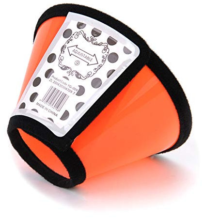 huihuijia Halskrause Hund Schutzkragen Hundekopfkegel Katzenkegel Katzenhalsbänder Kegel Plastik Hundehalsband Kegel Katzenschutzhalsband Kegel für Hunde orange,8