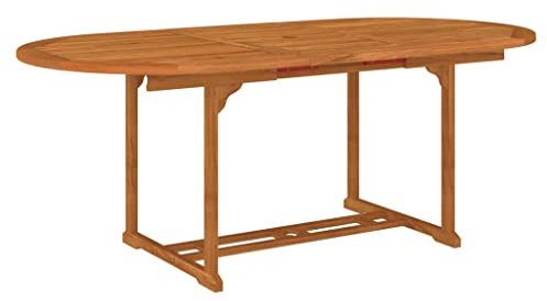 vidaXL Trädgårdsbord, terrassbord, matbord, balkongbord, festbord, träbord, trädgårdsmöbler, 200 x 100 x 75 cm, massivt trä, eukalyptus