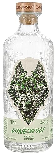 LoneWolf Mexican Lime & Cactus Gin 70cl, 38 pct ABV - Handcrafted in Scotland at BrewDog Distilling - Infused with lime, cactus and Tuscan juniper - Perfect for gin and tonic, spritzes or cocktails