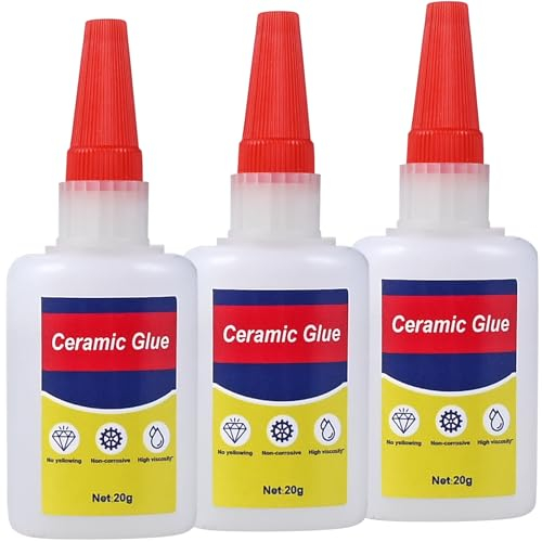 Cieex Super Glue Colla Forte per Metalli, Vetro e Ceramica Colla Liquida Cianoacrilato 20g*3
