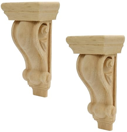 Antrader Corbels for Shelves, Wood Decorative Corbels for Countertops Shelves Fireplace Mantel Doorway,2Pcs