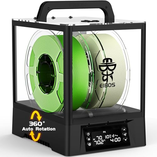 Easdry Box Filament-Trockner für 3D-Drucker mit Lüfter, einstellbare Temperatur, Feuchtigkeitskontrolle und Spulenhalter, kompatibel mit 1,75 mm, 2,85 mm, 3,00 mm Nylon