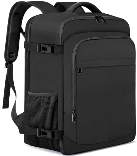 ENZOSUM Cabin Bags 45×36×20 for New Easyjet Underseat Hand Luggage Bag Carry on Travel Backpack Flight Bag Cabin Size for Airplanes Hand Luggage Rucksack Fit 15.6 Inch Laptop,Black
