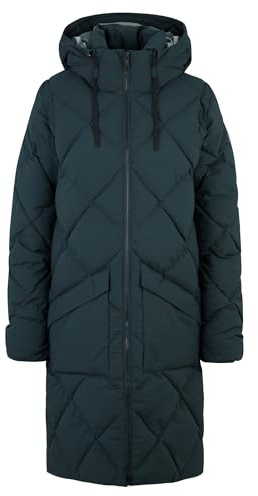 Ziener Damen TALASI Winter-Mantel | warm, atmungsaktiv, wasserdicht, knielang, dark jungle, 36