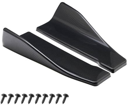 Spoiler Gonna Laterale 35 cm 48 cm Universal Fit Car Spoiler Paraurti laterale Gonna laterale posteriore Lip Rocker Ali Protezione Trim Minigonne Laterali Auto(35cm Carbon Fiber)