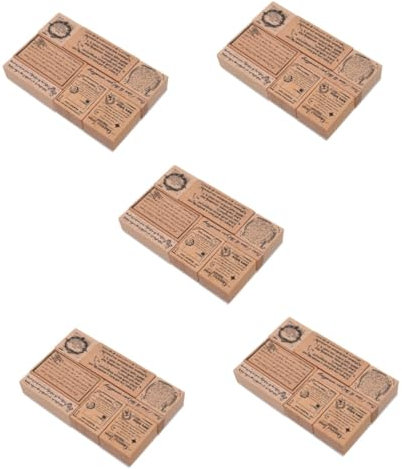 Operitacx 40stücke Teiliges Holzstempeln Für Kreative Bastelarbeiten Retro-stempel Für Scrapbooking -projekte Und Persönliche Notizen Für Geschenkanhänger Und Kartengestaltung