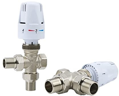 1/2quot; 3/4quot; 1quot; Messing Dreiwege-Thermostatventil DN15 DN20 DN25 Automatisches Temperaturregelventil Fußbodenheizung 1 Stück(DN15 1)