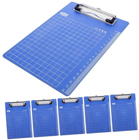 NUOBESTY 6pièces Clipboard Transparent Plastique Avec Clip De Calibration Pour Écrire Et Notes